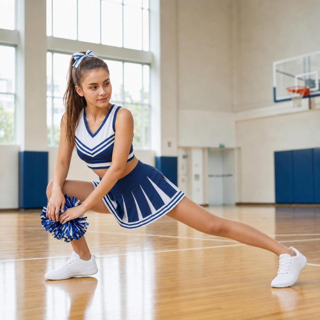Zvc Cheer Shoes White Cheerleading Shoes For Women Cheer Sneakers Youth