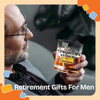 NewEleven Retirement Gifts For Men 2026 - Coworker Leaving, Goodbye Gift, Farewell Gifts For Coworkers, Friends, Dad, Grandpa - Retirement Gift For Men From Friend, Family, Colleague - Whiskey Glass