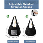 Puffer Quilted Tote Bag For Women Nylon Crossbody Bags Puffy Purse Hobo Large Shoulder Bag Trendy