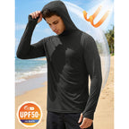 Magcomsen Men'S Upf 50+ Sun Protection Hoodies Quick Dry Long Sleeve Rash Guard Lightweight Hoodie Shirt Fishing Running