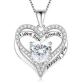 S925 Sterling Silver Necklace for Women, Wife Jewelry Rose Gold, Mom Birthday Valentines Mothers Day Gifts, Girlfriend Necklaces, Daughter Heart Jewel, Anniversary for Her