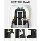 Lovevook Laptop Backpack Purse For Women, Work Travel Computer Bags, College School Backpack For Student Girl, Quilted Casual Daypack With Usb Port, Fit 15.6 Inch Laptop, Black