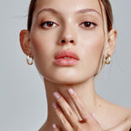 Hoop Earrings 14K Gold Hoop Earrings for Women Square-edge Gold Earring Hoops Paddle Back Women’s Hoops Earring Birthday Gifts 22mm