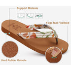 Kuailu Womens Arch Support Flip Flops Ladies Comfort Lightweight Soft Yoga Mat Cushion Walking Thong Sandals