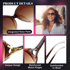 4 Pack Trendy Round Sunglasses For Women Men,Retro Cat Eye Oversized Sun Glasses Uv400 Protection For Outdoor