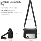 Befen Genuine Leather Crossbody Bags For Women With Built In Rfid Wallet Medium Womens Saddle Bag Cross Body Purse
