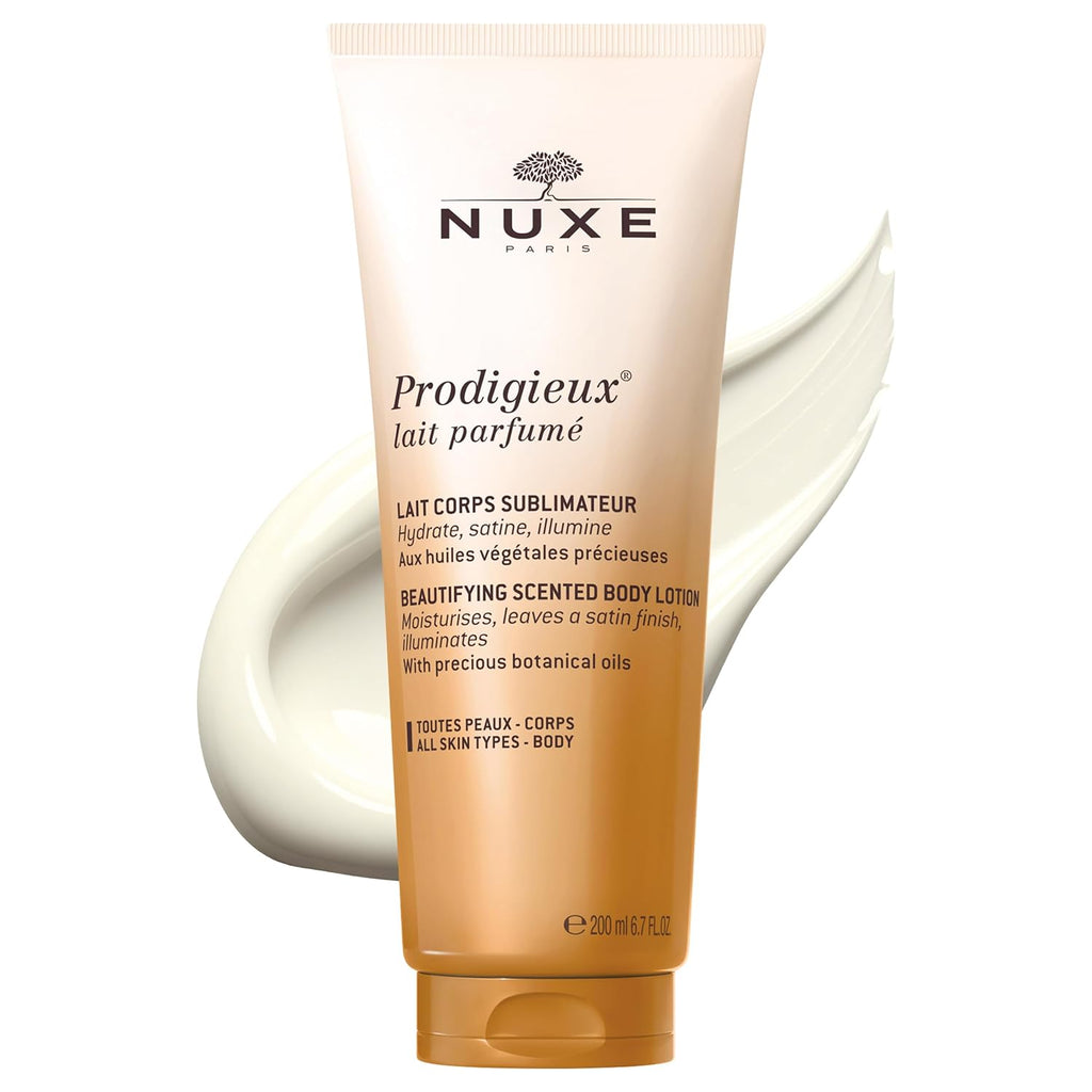 Nuxe Prodigieux Beautifying Scented Body Lotion, Satin Finish Moisturizer With Coconut, Argan And Almond Oils, 6.7 Fl Oz