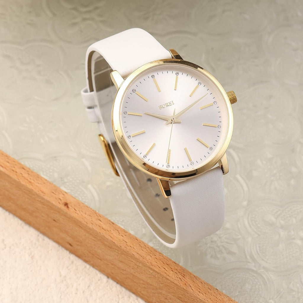 BUREI Women Wrist Watches Large Face Fashion Minimalist Analog Leather Quartz Waterproof Watches for Women, Mothers Day Gifts for Mom