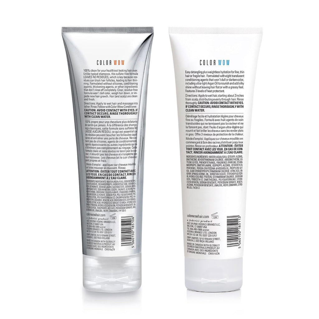 Color Wow Dream Clean Duo - 100% Clean, Sulfate-Free Color Security Shampoo And Weightless Color Security Conditioner| Achieve Super Glossy, Hydrated Hair