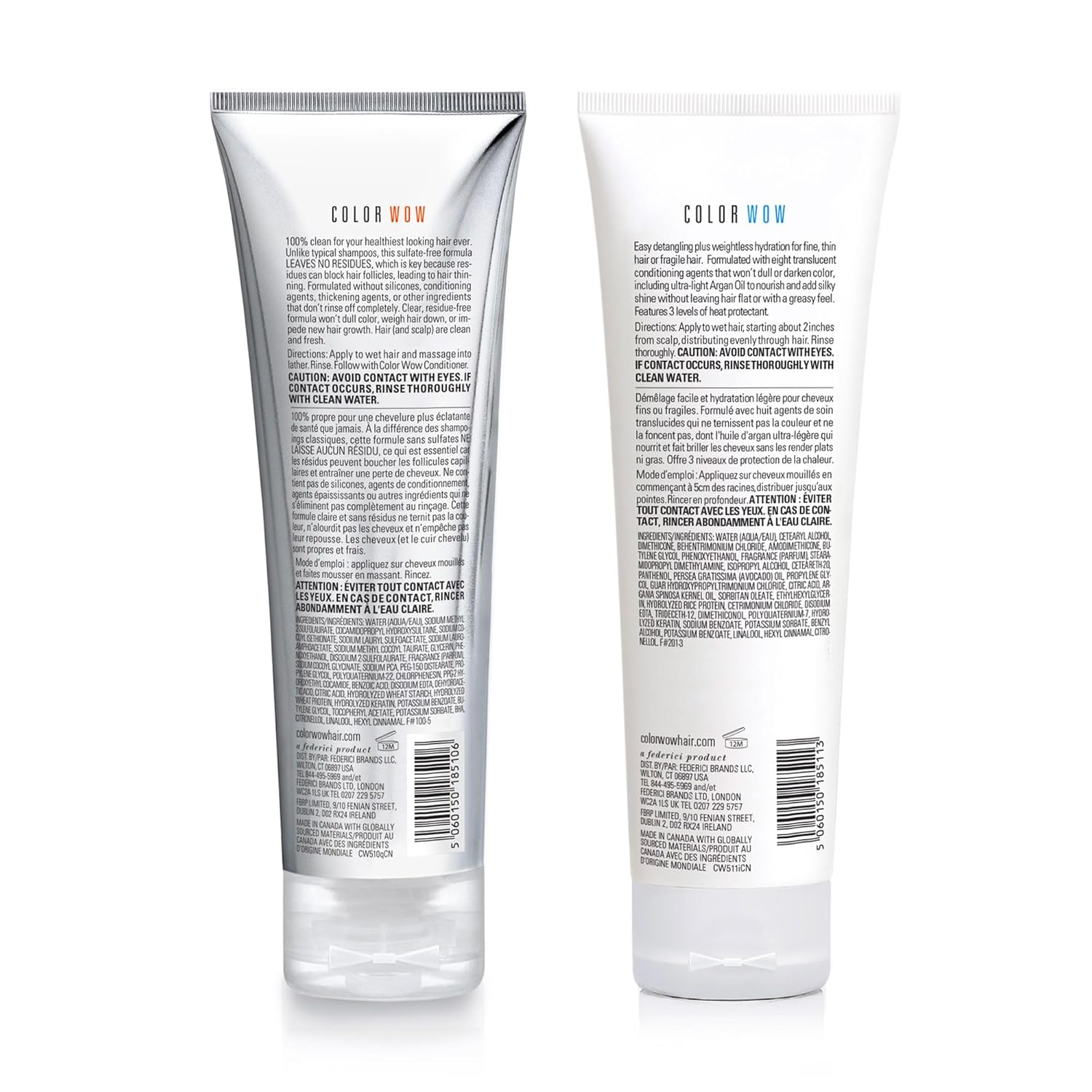 COLOR WOW Dream Clean Duo - 100% clean, sulfate-free COLOR SECURITY SHAMPOO and weightless COLOR SECURITY CONDITIONER| Achieve Super Glossy, Hydrated Hair