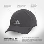 adidas Superlite 3.0 Relaxed Fit Adjustable Performance Hat Grey Six/Silver Metallic/3