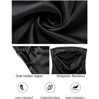 Merokeety Women'S Summer Satin Strapless Bodycon Dress 2026 Backless Tube Wedding Guest Cocktail Formal Party Maxi Dresses