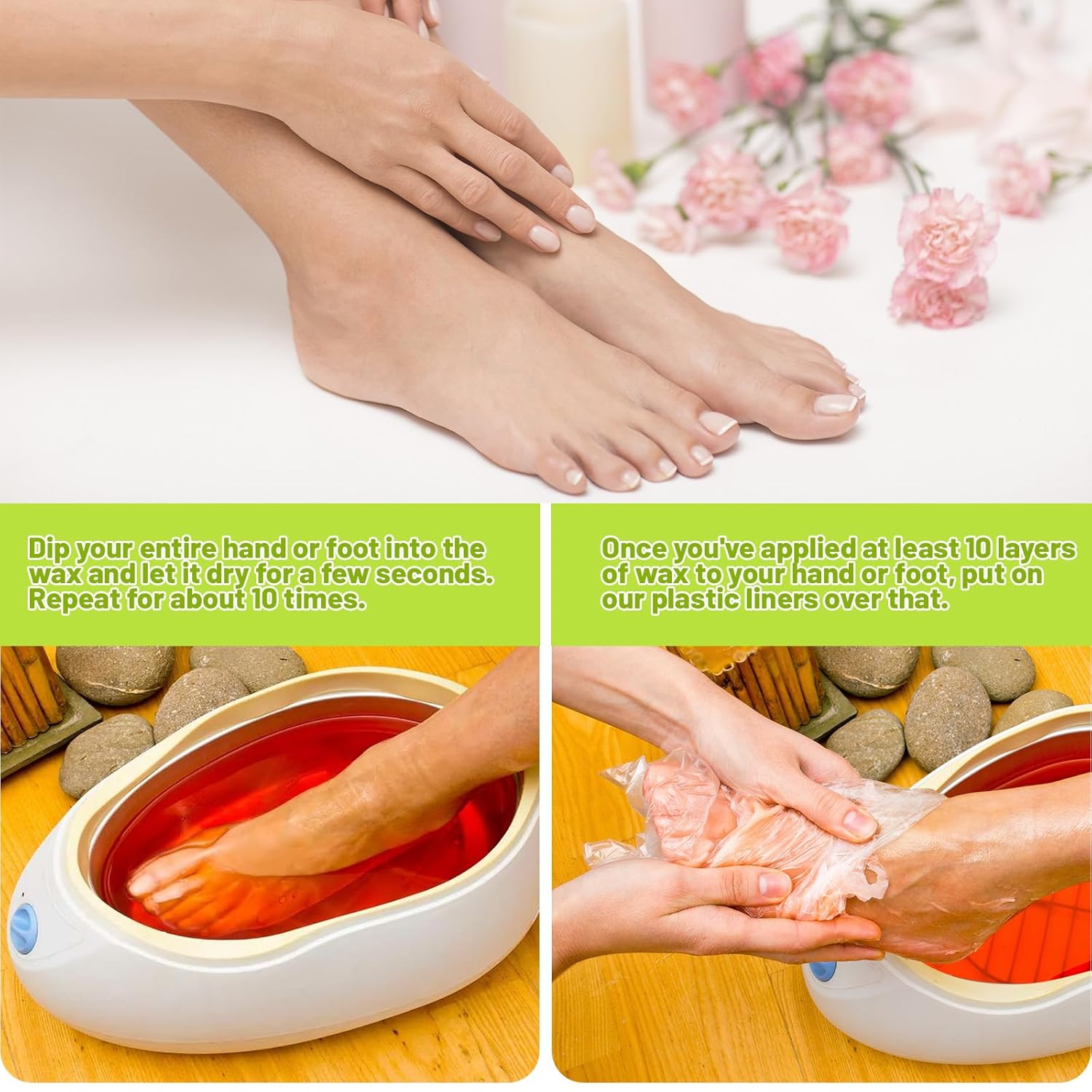200 Pcs Disposable Foot Covers For Wax Therapy Plastic Waterproof Foot Mask Socks With Adhesive Stickers Home Pedicure Supplies Leak-Proof