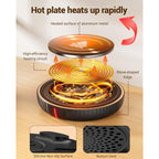 HouseGem Large Candle Warmer Plate - Coffee Cup Mug Warmer for Desk, Candle Melter, Electric Mug Heater for Beverages, Milk & Tea, Coffee Accessories Ideal Gifts Keep Cup Warm (Black)