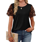 Wiholl Womens Summer Tops Trendy Ruffle Sleeve Shirts Casual Chiffon Blouses Beach Vacation Clothes
