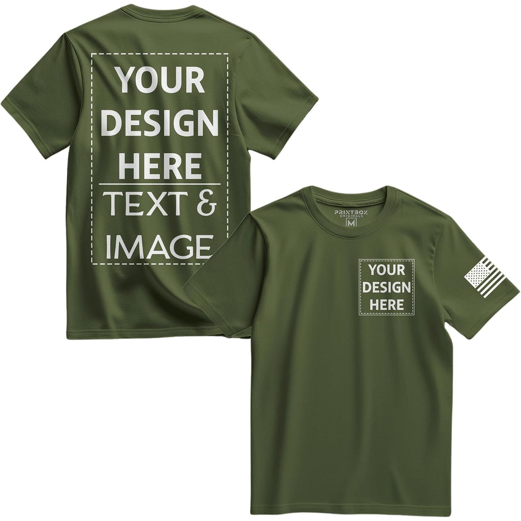 Custom Shirts For Men, Custom Shirt Unisex Fit Mens & Womens, Customized Tshirt Design Your Own Black