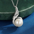 Iefil Mothers Day Gifts - 925 Sterling Silver 10-11mm Freshwater Pearl Necklace, Anniversary Birthday Gifts for Women Wife Girlfriend