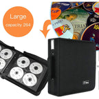 Ccidea Cd Case Dvd Case Storage Holder-264 Capacity,Media Binder, Cd Wallet, Disc Booklet, L11.4 X W 6.4 X H3.5 Inch (Black)
