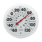 Springfield Indoor Outdoor Big And Bold Dial Thermometer, Wireless Thermometer With Easy To Read Large Numbers For Patio, Pool, And Indoor Areas, 8-Inch, White