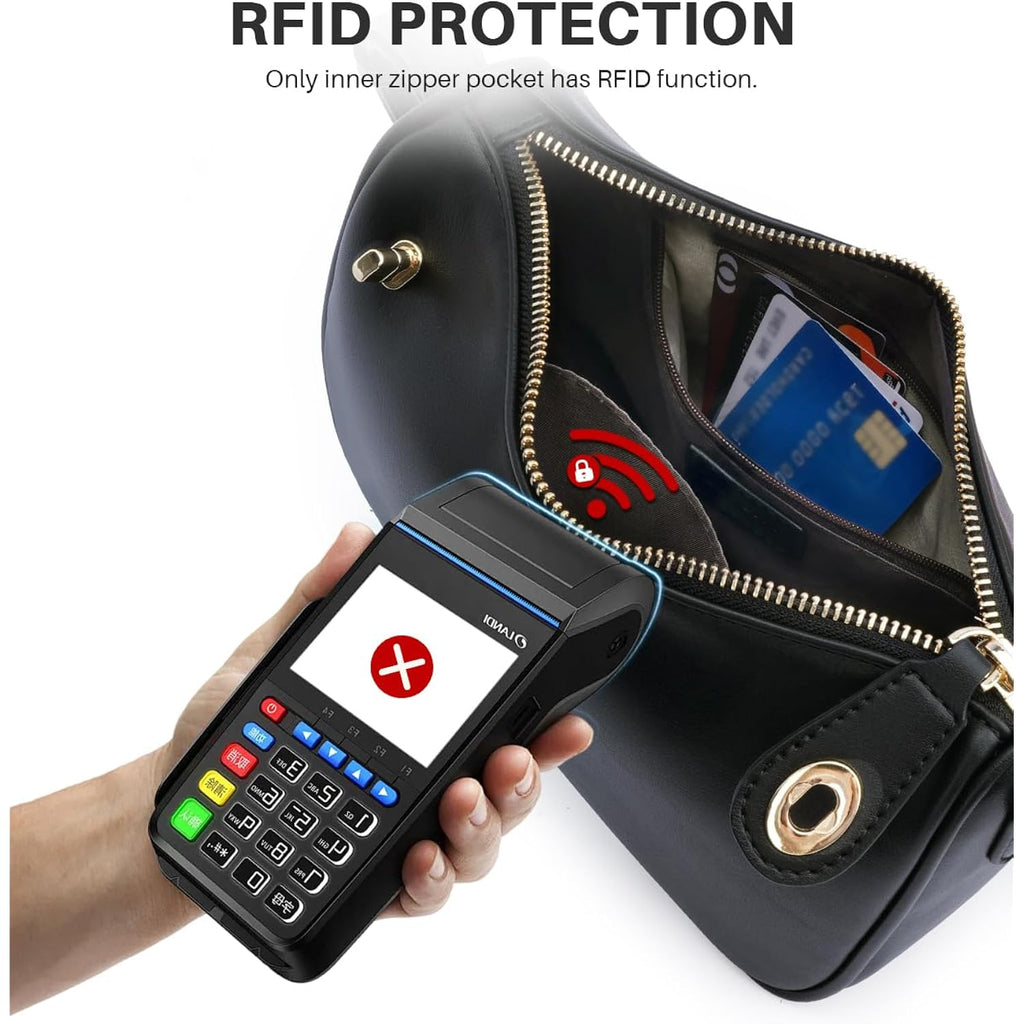 Choliss Shoulder Bag For Women, Rfid Anti-Theft Crossbody Bags For Women, Vegan Leather Purse Handbags With Zipper Closure