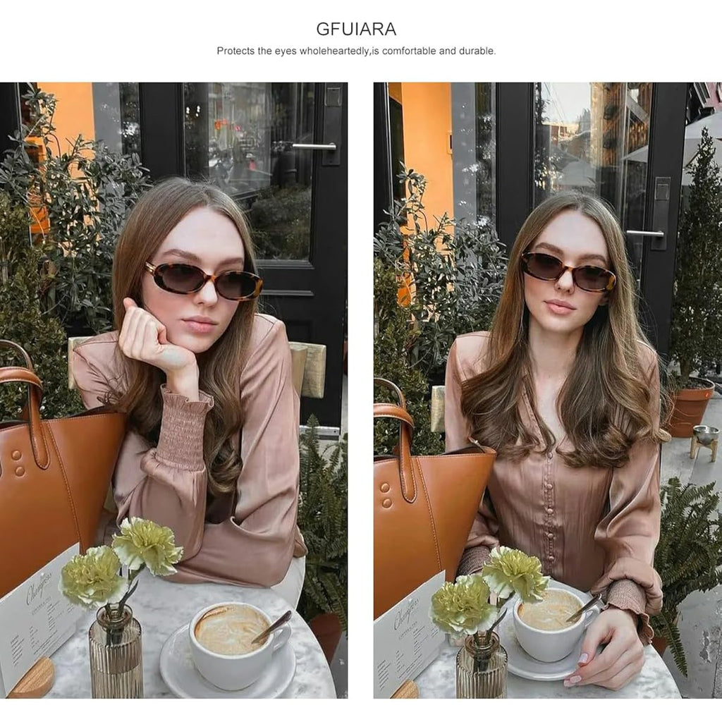 Oval Sunglasses For Women Men Fashion Small 90S Style Sun Glasses Uv400