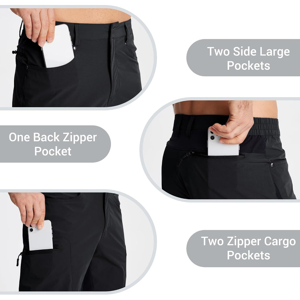 Crysully Men'S Hiking Cargo Shorts Outdoor Summer Lightweight Quick Dry Casual Shorts With 5 Pocket