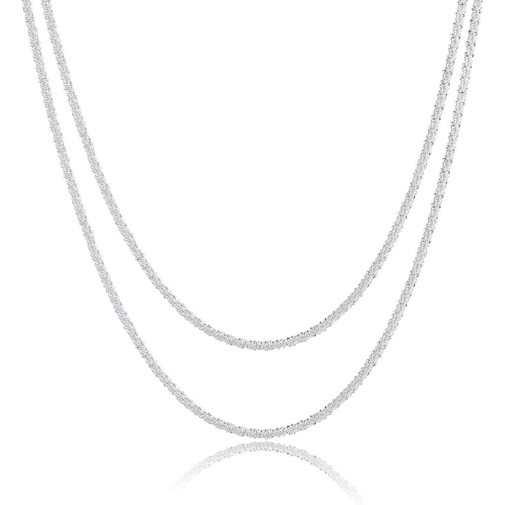 Herringbone Choker Necklace Set Double Layer Snake Chain Herringbone Chain Necklace Layering Necklace Set Cuban Chain Necklace for Women