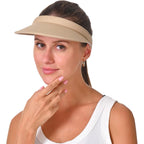 2 Pack Sun Visor Hats Women Men Clip On Wide Brim Visors Hat Outdoor Sports Golf Beach Travel Tennis Caps