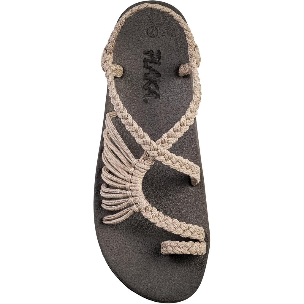 Plaka Atlantis Summer Walking Sandals For Women – Comfortable Strappy Sandals With Arch Support For Beach Walks And Casual Outings