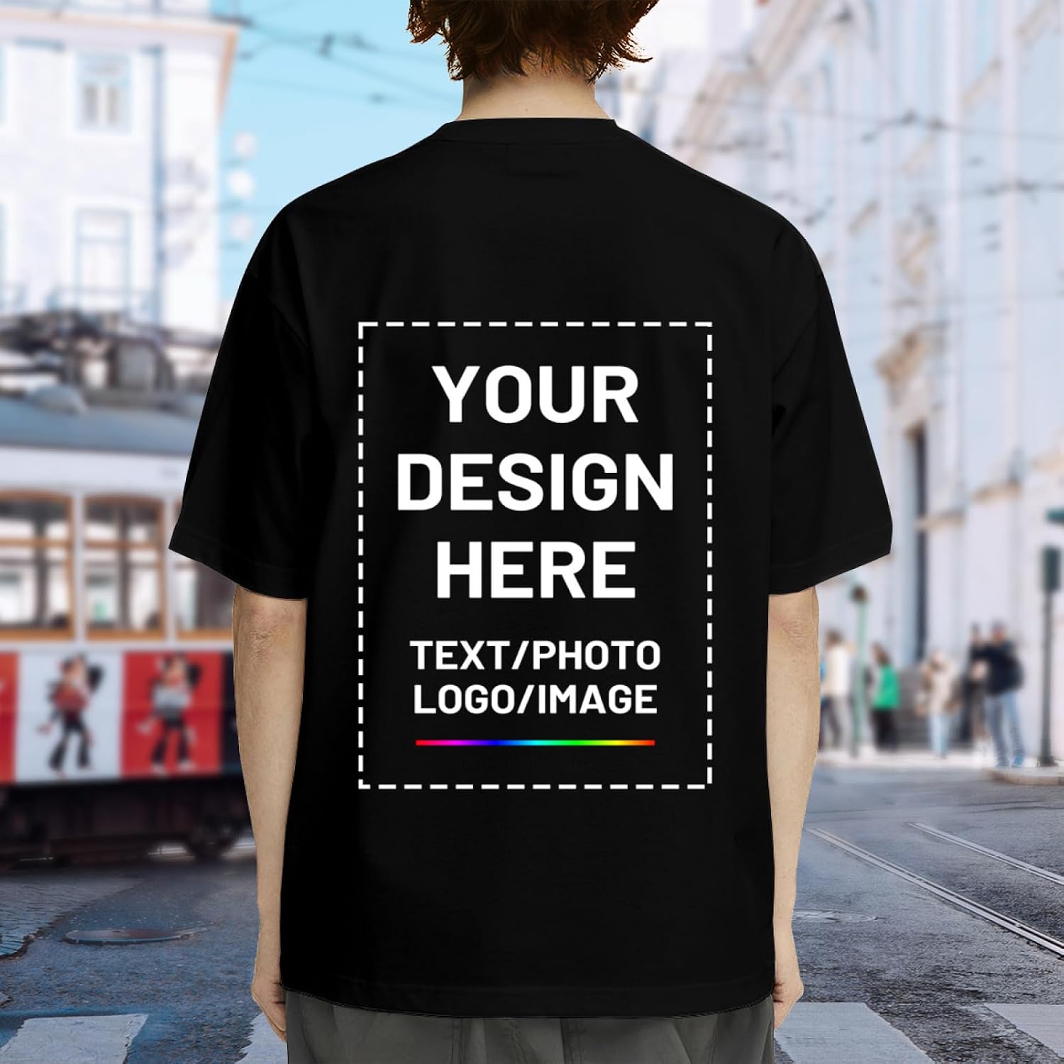 Custom T Shirts For Men Women, Personalized Shirts With Photo Logo Text, Customized T-Shirt Front & Back Print