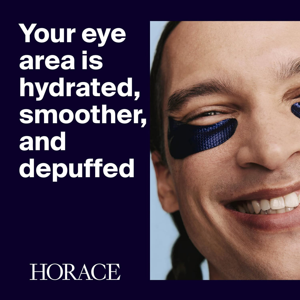 Horace Anti-Fatigue Under-Eye Patches For Men - Dark Circle And Puffiness Reduction - Moisturising & Refreshing Hydrogel Treatment - Vegan And Silicon-Free Skincare - Unscented, Pack Of 5 Pairs