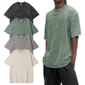 Eiscntd Men'S Oversized T-Shirts Heavyweight Cotton Vintage Washed Loose Fit Unisex Baggy Tee Shirts