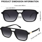 Sojos Retro Aviator Sunglasses For Women Men,Trendy Rectangle Womens Mens Shades Sun Glasses Sj2202