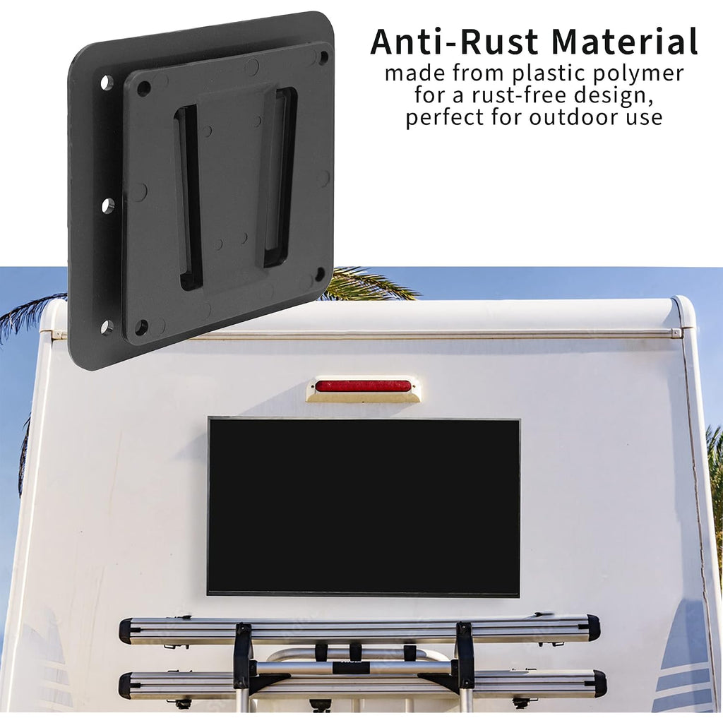 Vivo Black Rv Tv Mount For Screens Up To 43 Inches, Mount-Vwrv1 | Anti-Rust Quick Release Plastic Polymer Mount, Low Profile Wall Bracket For Camping, Vesa 100X100Mm, Holds 30 Lbs