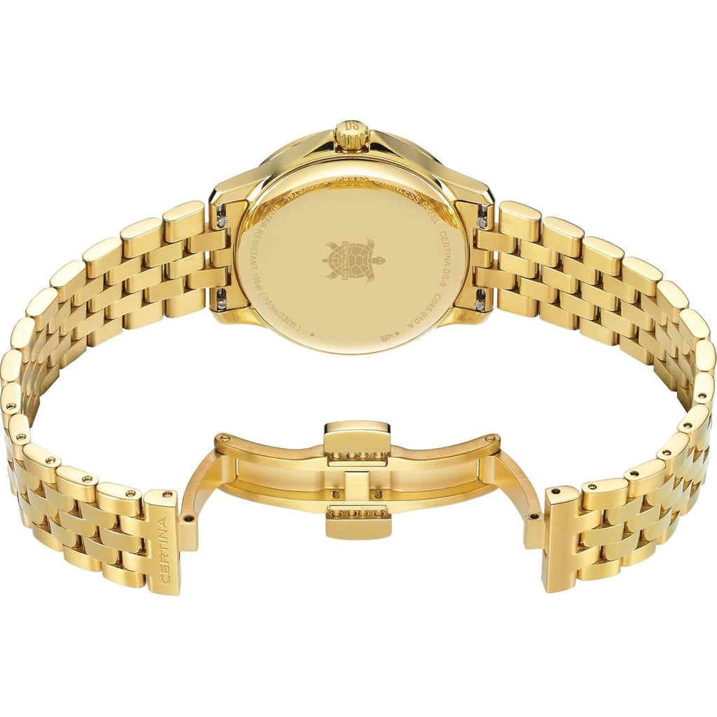Certina, Womens, DS 8 Lady, 31, mm, Steel, Quartz, Precidrive, Watch, Champagne/Golden, Steel, C0450103336100