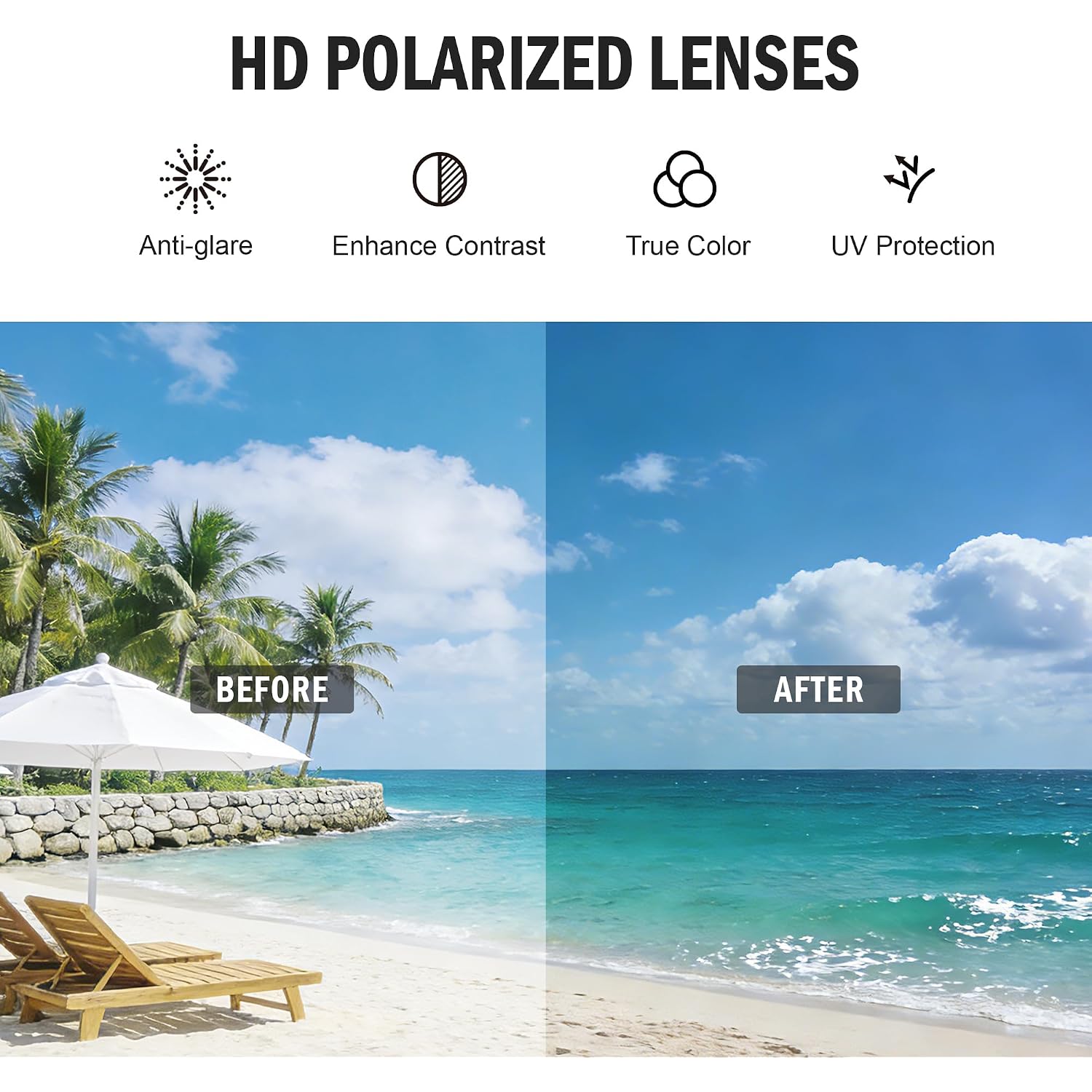 Polarized Sunglasses Womens Men - Classic Retro UV Protection Driving Sun Glasses A1blackg+chatc+pink