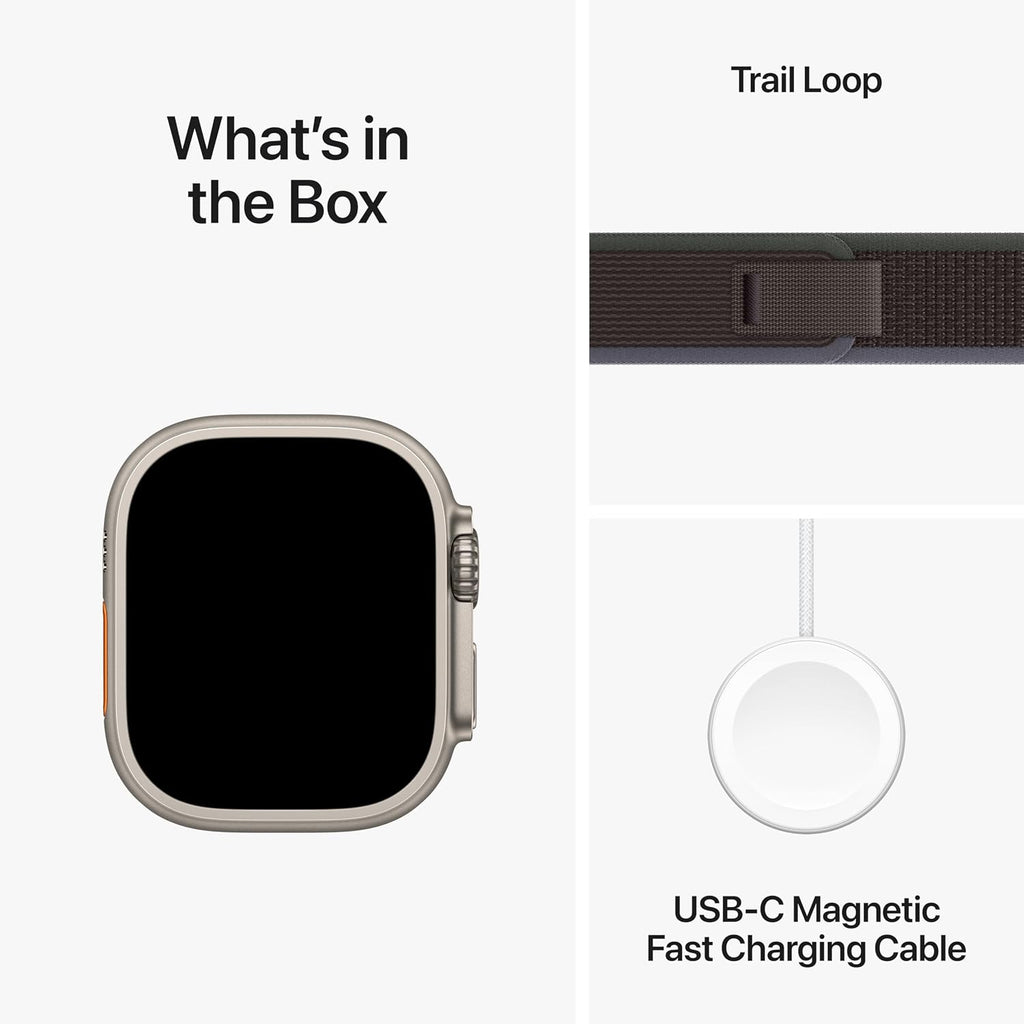 Apple Watch Ultra 2 [Gps + Cellular 49Mm] Smartwatch With Rugged Titanium Case & Blue/Black Trail Loop S/M. Fitness Tracker, Precision Gps, Action Button, Extra-Long Battery Life