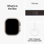 Apple Watch Ultra 2 [Gps + Cellular 49Mm] Smartwatch With Rugged Titanium Case & Blue/Black Trail Loop S/M. Fitness Tracker, Precision Gps, Action Button, Extra-Long Battery Life
