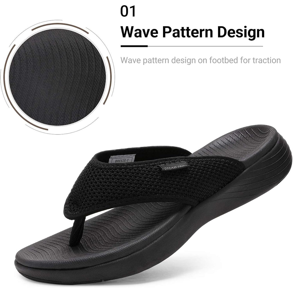 Dream Pairs Women'S Arch Support Soft Cushion Flip Flops Thong Sandals
