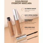Waterproof Tinted Brow Gel- Long Lasting Smudgeproof Liquid Eyebrow Makeup, Eyebrow Mascara Tinted Brow Glue, Eye Brow Filler, Volumizing Enhance Brow Mascara,With Brow Razor,Gift For Women- 03Brown