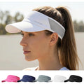 Sport Sun Visor Hat for Women Men - Lightweight Stretchy Polyester Spandex Quick Dry Sweatband Wrinkle Resistant