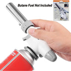 Butane Torch Blow Lighter Kitchen Culinary Torches Head | Reverse Use With Adjustable Flame, Ideal For Chef Cooking, Creme, Brulee, Bbq, Baking, Diy Soldering, Gas Not Included