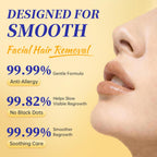 Facial Hair Removal For Women, Painless & Gentle Hair Removal Cream | Chin | Upper Lip | Cheeks for Sensitive Skin (5 Min, 7 Days) - 1.69Fl Oz
