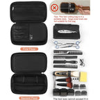 Barber Tool Bag, Hair Clipper Bag Hair Cutting Scissors Storage Bag Shaving Kits Haircut Accessories Organizer Bag Gift For Women (Black)
