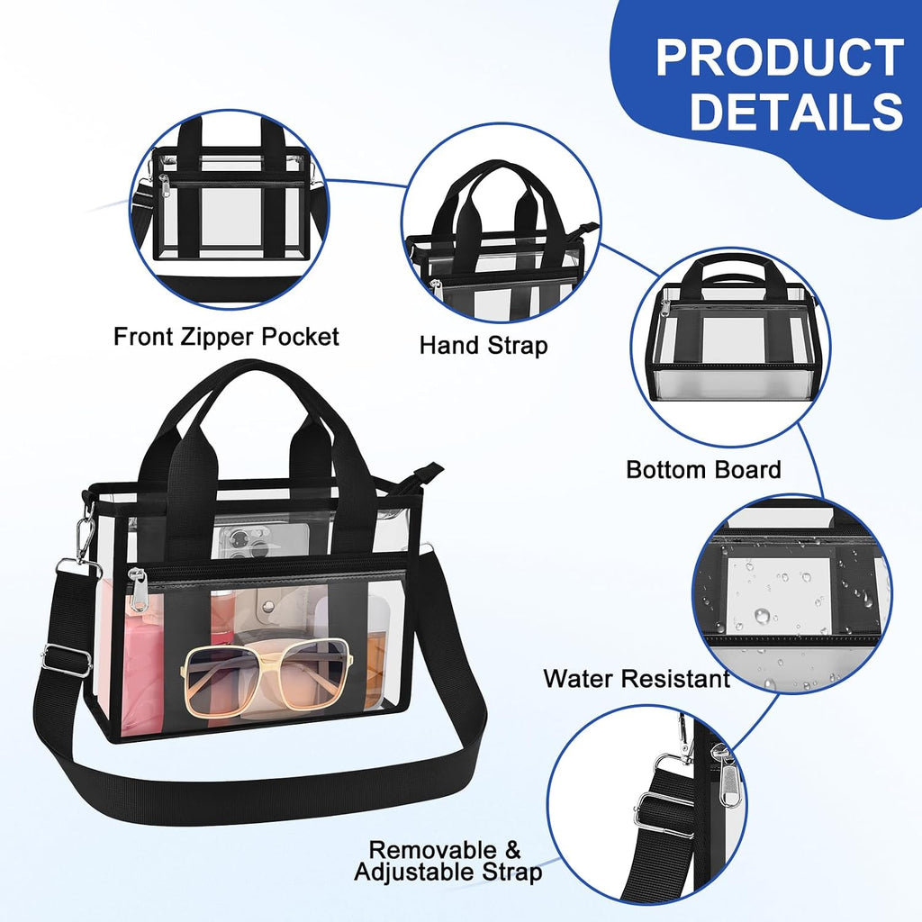 Clear Bag For Stadium Events Clear Sports Fan Messenger Bag Purse For Concert Festivel Outdoor Events