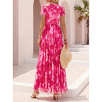 Btfbm Summer Dresses For Women 2026 Formal Short Sleeve Floral Homecoming Dress Maxi Wedding Guest Vacation Outfits