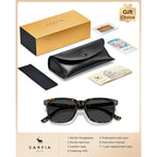CARFIA Polarized Sunglasses for Women: Acetate, Small/Medium Size, UV400 Anti Glare CA5354