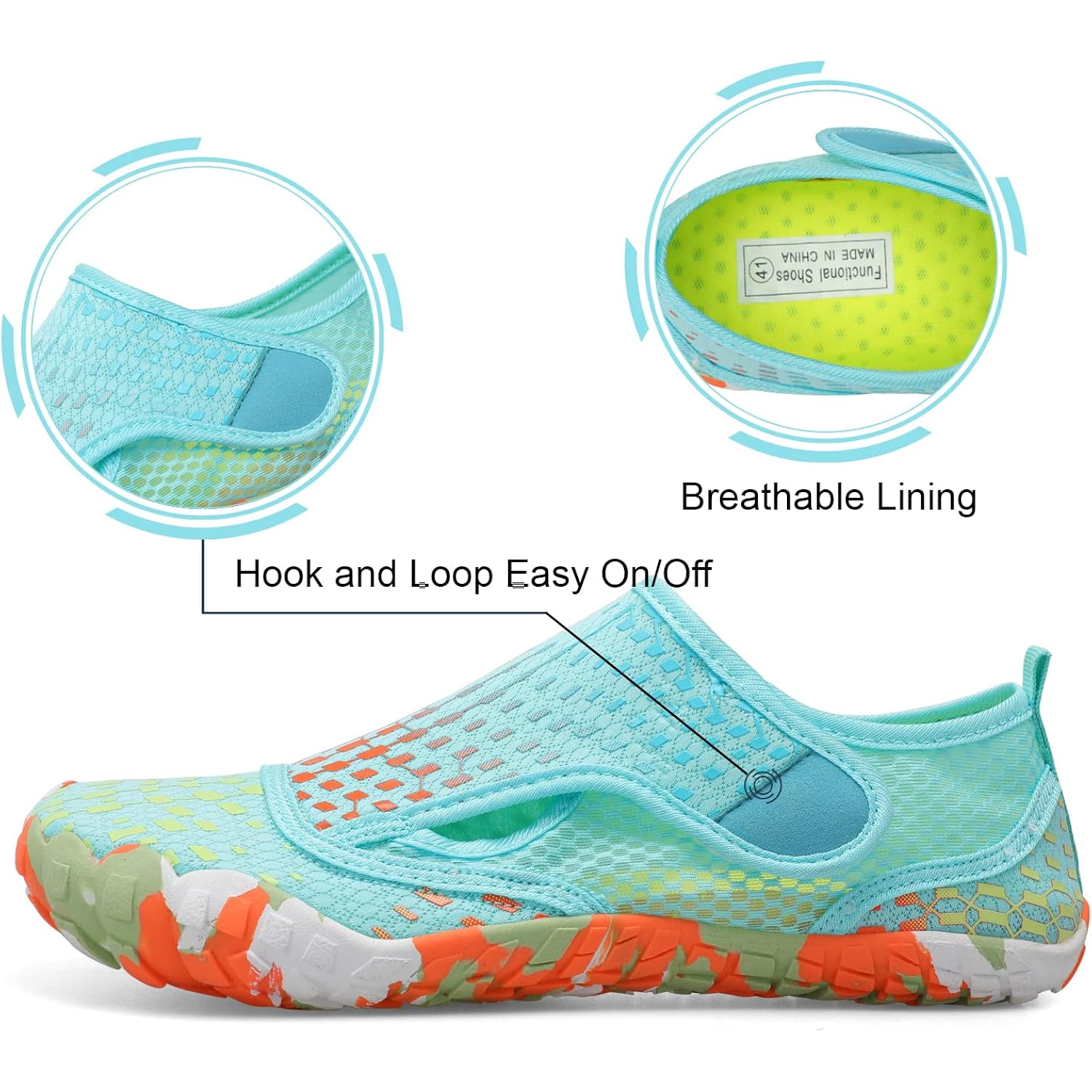 Swim Water Shoes For Women Men Quick Dry Barefoot Aqua Sneakers Shoe For Beach Hiking Diving Boating River Outdoor Water Sports