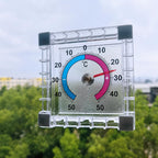 Indoor Outdoor Thermometer Hygrometer, High Accuracy Temperature And Humidity Meter With °C Scale, -50°C To 50°C, Wall Mount Monitor For Home, Greenhouse, Garden And Room No Electricity Needed（Square）
