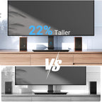 Perlesmith Universal Swivel Tv Stand For 32-75 Inch Tvs, Table Top Tv Stand Base Up To 99 Lbs, 4 Height Adjustable Universal Tv Legs With Tempered Glass Base, Max Vesa 600X400Mm, Pstvs02-N1
